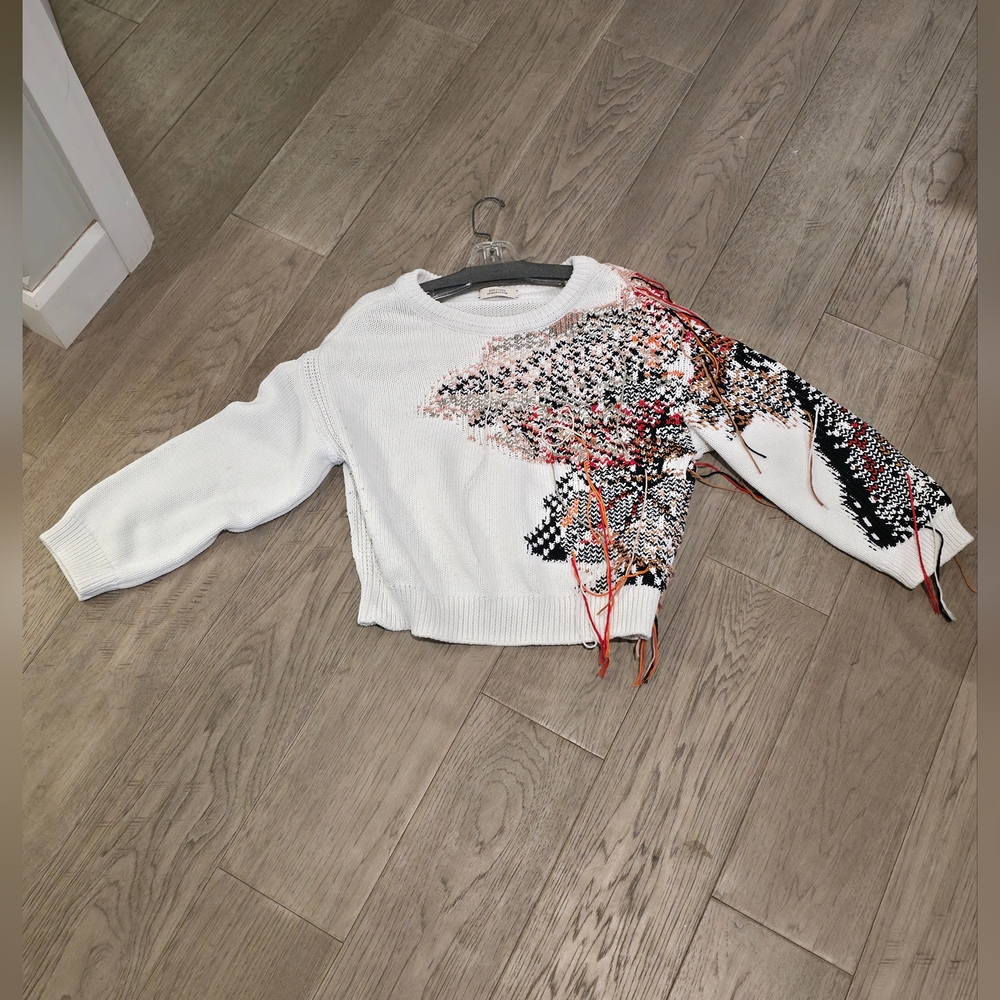 Dorothee Schumacher Fringe Sweater Cotton Knit Size Small - Picture 6 of 14
